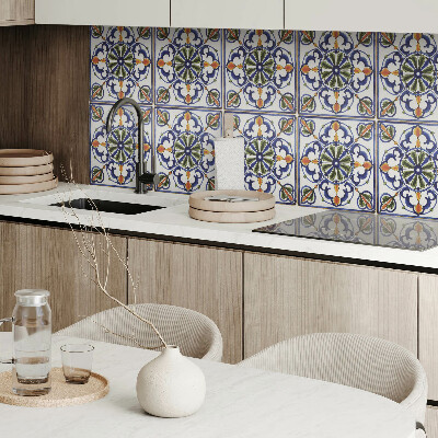 Vinyl wandbekleding Plantenpatroon met ornamenten