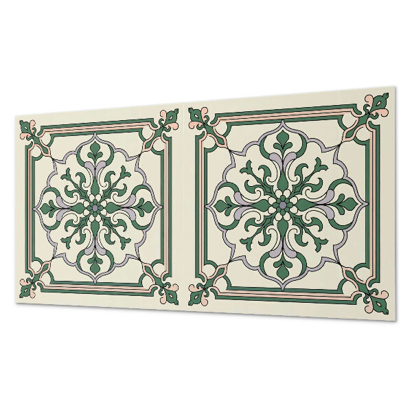 Vinyl wandpaneel Bloemenpatroon met ornamenten