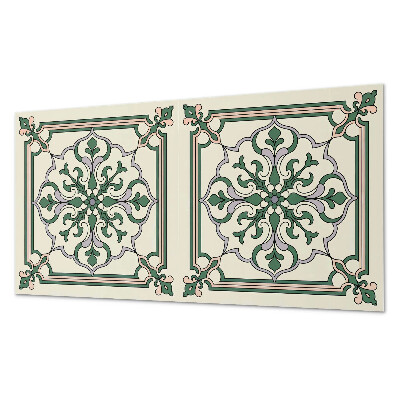 Vinyl wandpaneel Bloemenpatroon met ornamenten