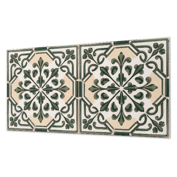 Vinyl wandpaneel Plantenpatroon op de tegel