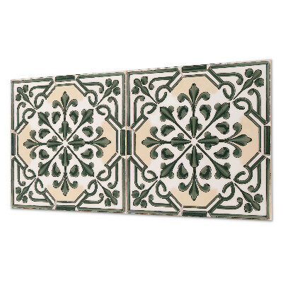 Vinyl wandpaneel Plantenpatroon op de tegel