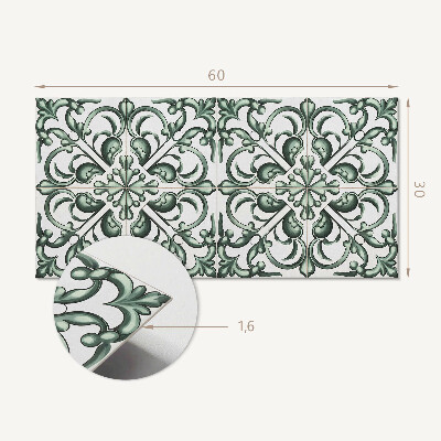 Pvc wandpaneel Plantenpatroon in symmetrie