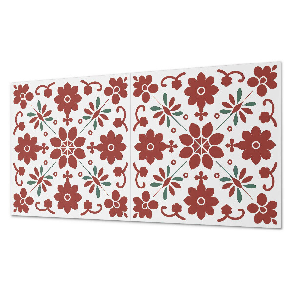 Vinyl wandbekleding Bloemenpatroon met bladeren