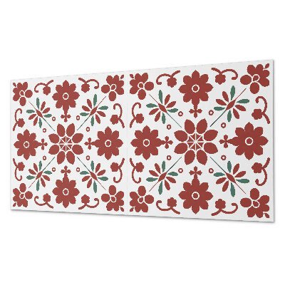 Vinyl wandbekleding Bloemenpatroon met bladeren