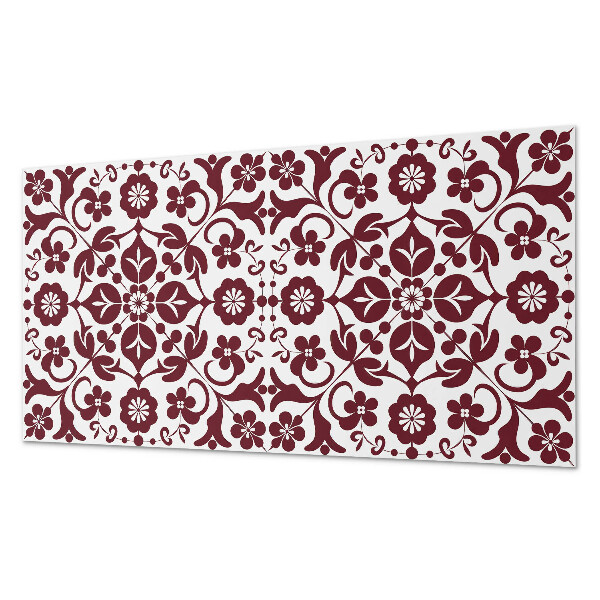 Vinyl wandpaneel Bloemenpatroon met ornamenten