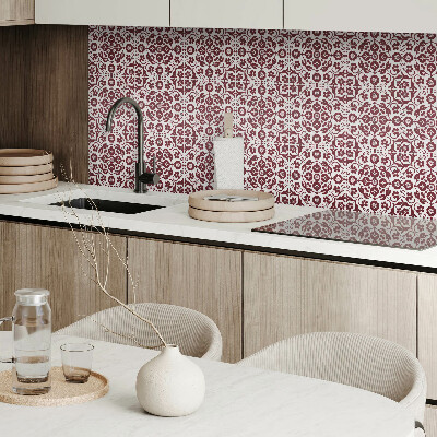 Vinyl wandpaneel Bloemenpatroon met ornamenten