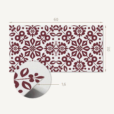 Pvc wandpaneel Bloemenpatroon met bladeren