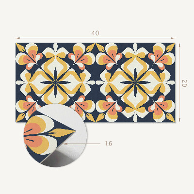 Vinyl wandbekleding Geometrisch bloemenpatroon