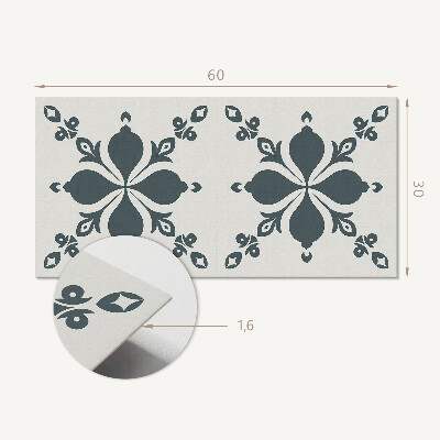 Vinyl wandpaneel Sierpatroon met bladeren