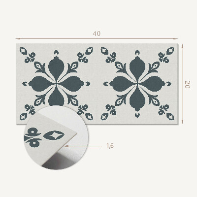 Vinyl wandpaneel Sierpatroon met bladeren