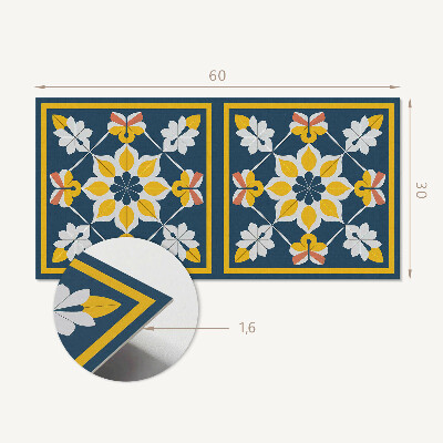 Pvc wandpaneel Bloemmotief in symmetrie