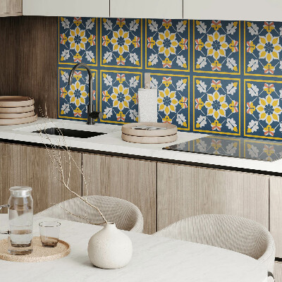 Pvc wandpaneel Bloemmotief in symmetrie