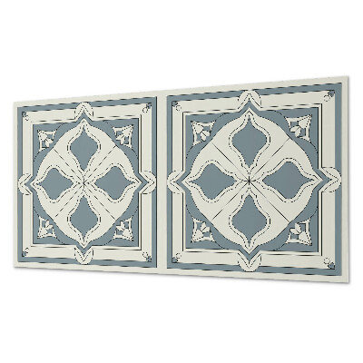 Vinyl wandpaneel Bloemenpatroon op tegels