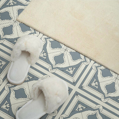 Vinyl wandpaneel Bloemenpatroon op tegels