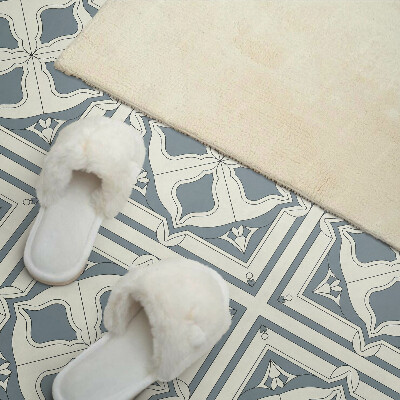 Vinyl wandpaneel Bloemenpatroon op tegels