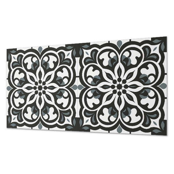 Vinyl wandbekleding Bloemenpatroon met ornamenten