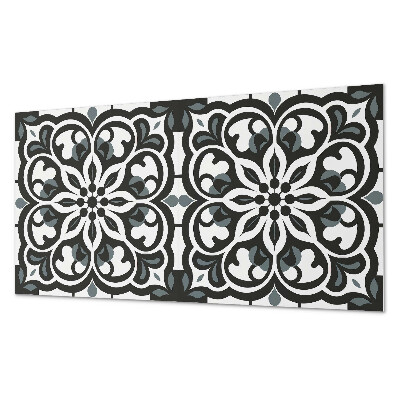 Vinyl wandbekleding Bloemenpatroon met ornamenten