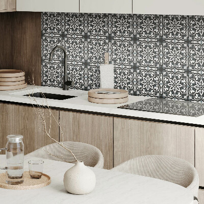 Vinyl wandbekleding Bloemenpatroon met ornamenten