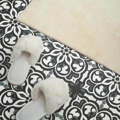 Vinyl wandbekleding Bloemenpatroon met ornamenten