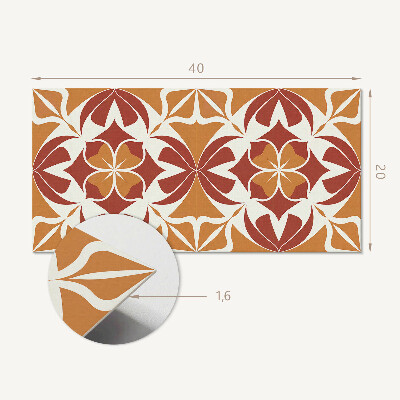 Vinyl wandpaneel Symmetrisch plantenpatroon