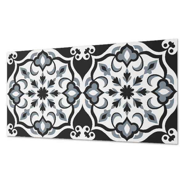 Vinyl wandpaneel Bloemenpatroon met ornamenten