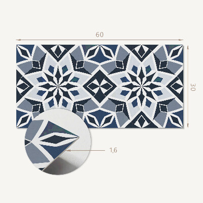 Vinyl wandbekleding Geometrisch bloemenpatroon