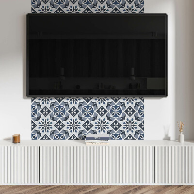 Vinyl wandbekleding Geometrisch bloemenpatroon