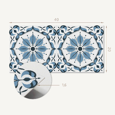 Vinyl wandpaneel Bloemenpatroon met details