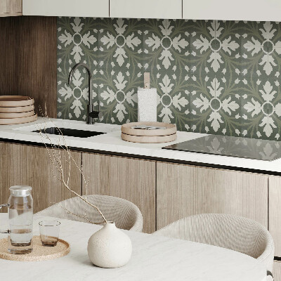 Pvc wandpaneel Plantenpatroon op tegels