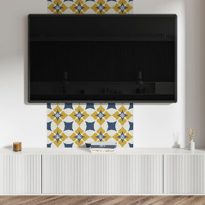 Vinyl wandpaneel Bloemenpatroon met symmetrie