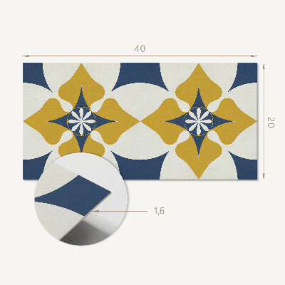 Vinyl wandpaneel Bloemenpatroon met symmetrie