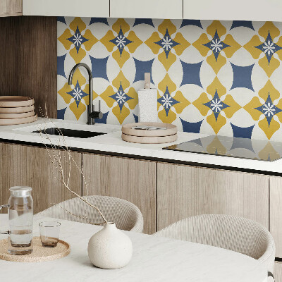 Vinyl wandpaneel Bloemenpatroon met symmetrie