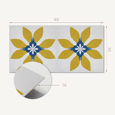 Pvc wandpaneel Bloemenpatroon met bladeren