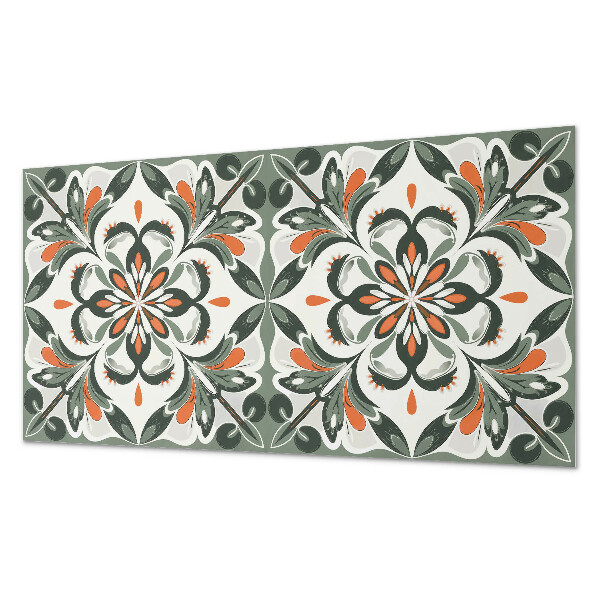 Vinyl wandpaneel Bloemenpatroon met bladeren