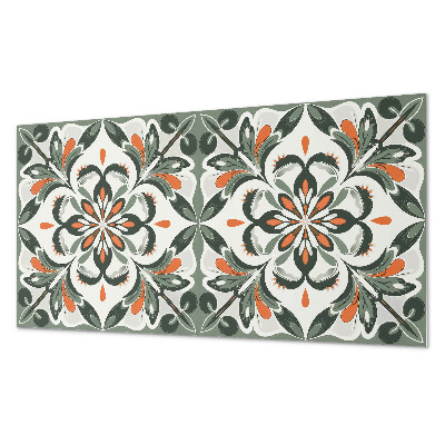 Vinyl wandpaneel Bloemenpatroon met bladeren