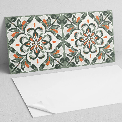 Vinyl wandpaneel Bloemenpatroon met bladeren