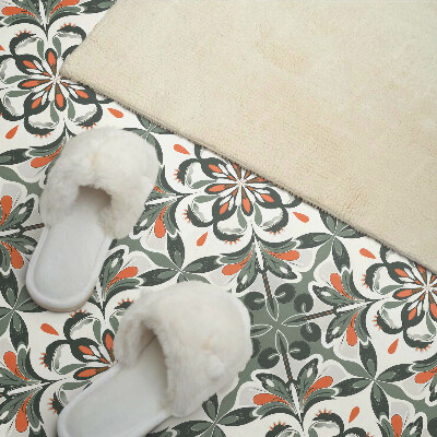 Vinyl wandpaneel Bloemenpatroon met bladeren