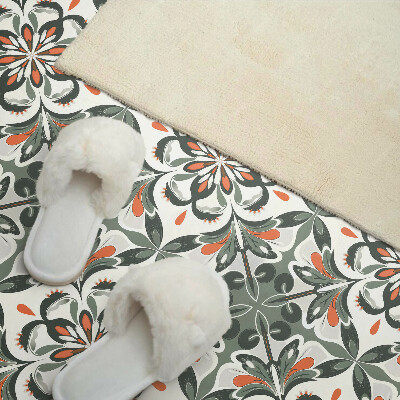 Vinyl wandpaneel Bloemenpatroon met bladeren