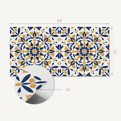 Vinyl wandbekleding Bloemmotief in symmetrie