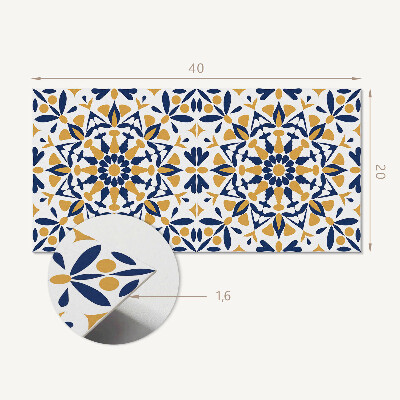 Vinyl wandbekleding Bloemmotief in symmetrie