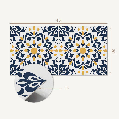 Vinyl wandpaneel Bloemenmandala patroon