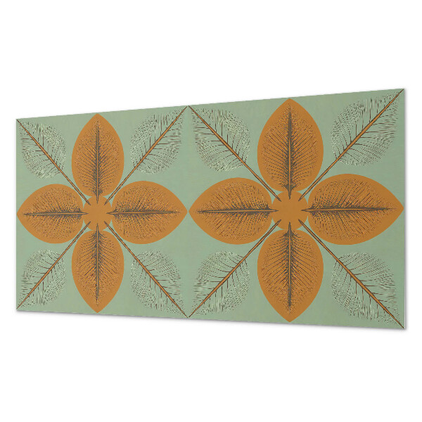 Pvc wandpaneel Bladeren in een symmetrisch patroon