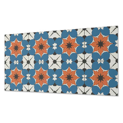 Vinyl wandpaneel Bloemenpatroon op de achtergrond