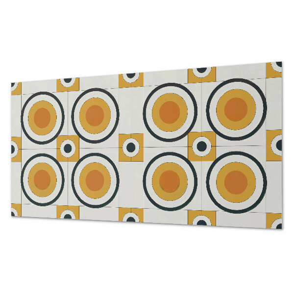 Pvc wandpaneel Geometrie van cirkels en vierkanten