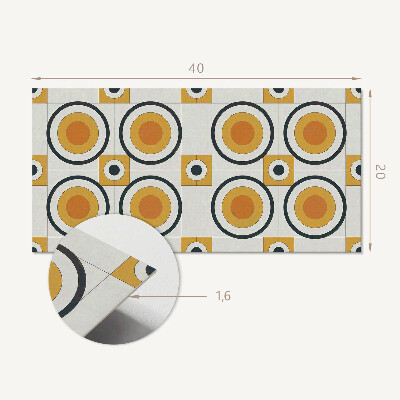 Pvc wandpaneel Geometrie van cirkels en vierkanten