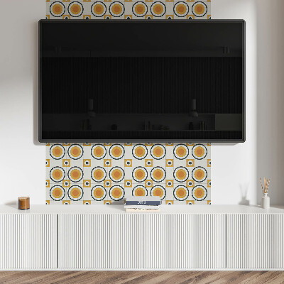 Pvc wandpaneel Geometrie van cirkels en vierkanten