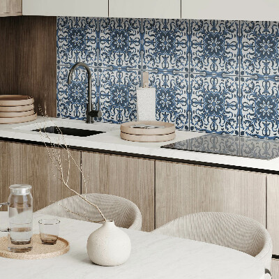 Vinyl wandbekleding Bloemenpatroon met ornamenten