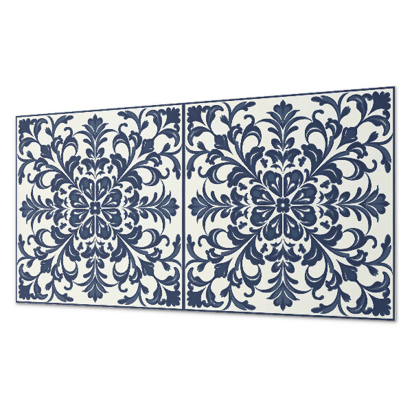 Vinyl wandpaneel Bloemenpatroon met bladeren