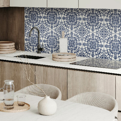 Vinyl wandpaneel Bloemenpatroon met bladeren