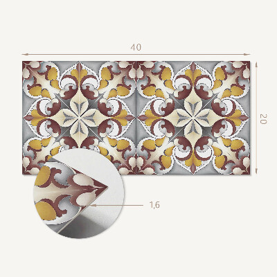 Vinyl wandbekleding Bloemenmozaïekpatroon